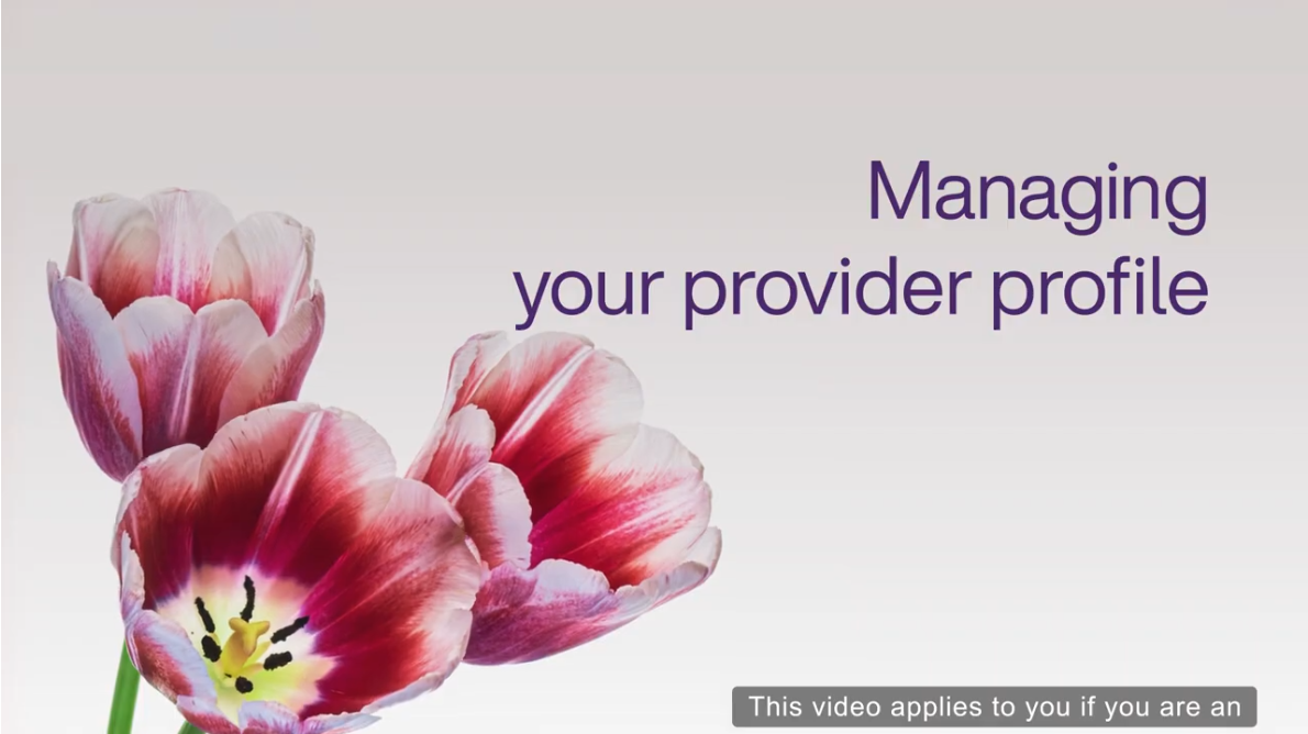 Managing your provider portal
