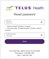 Reset password