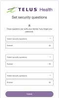 Set security questions