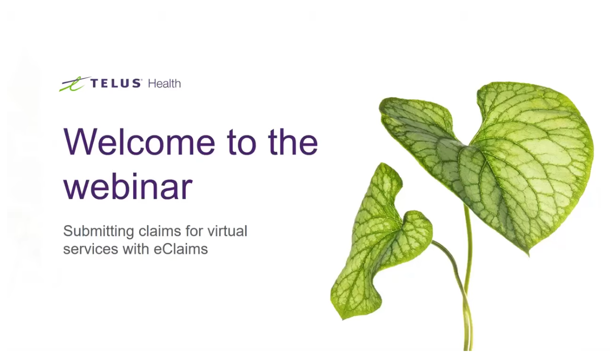 Submitting claims for virtual services with eClaims