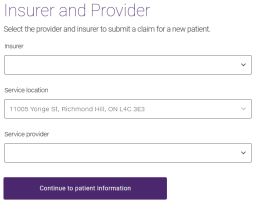 Insurer and provider page