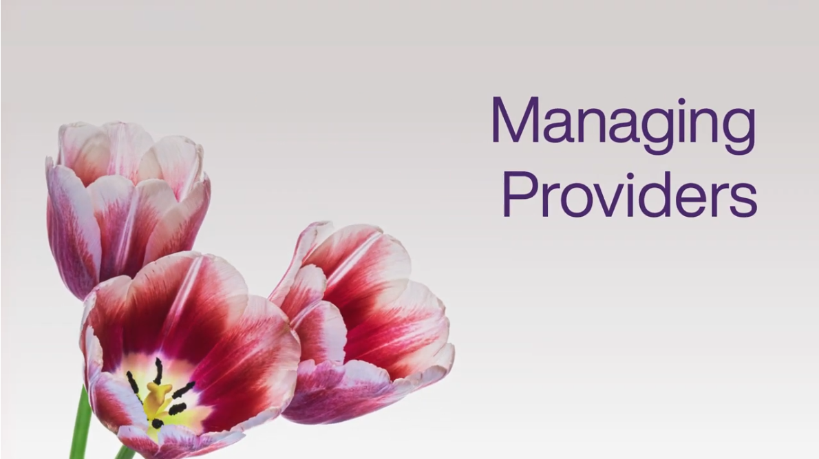 Managing providers