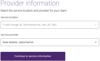 Provider information page
